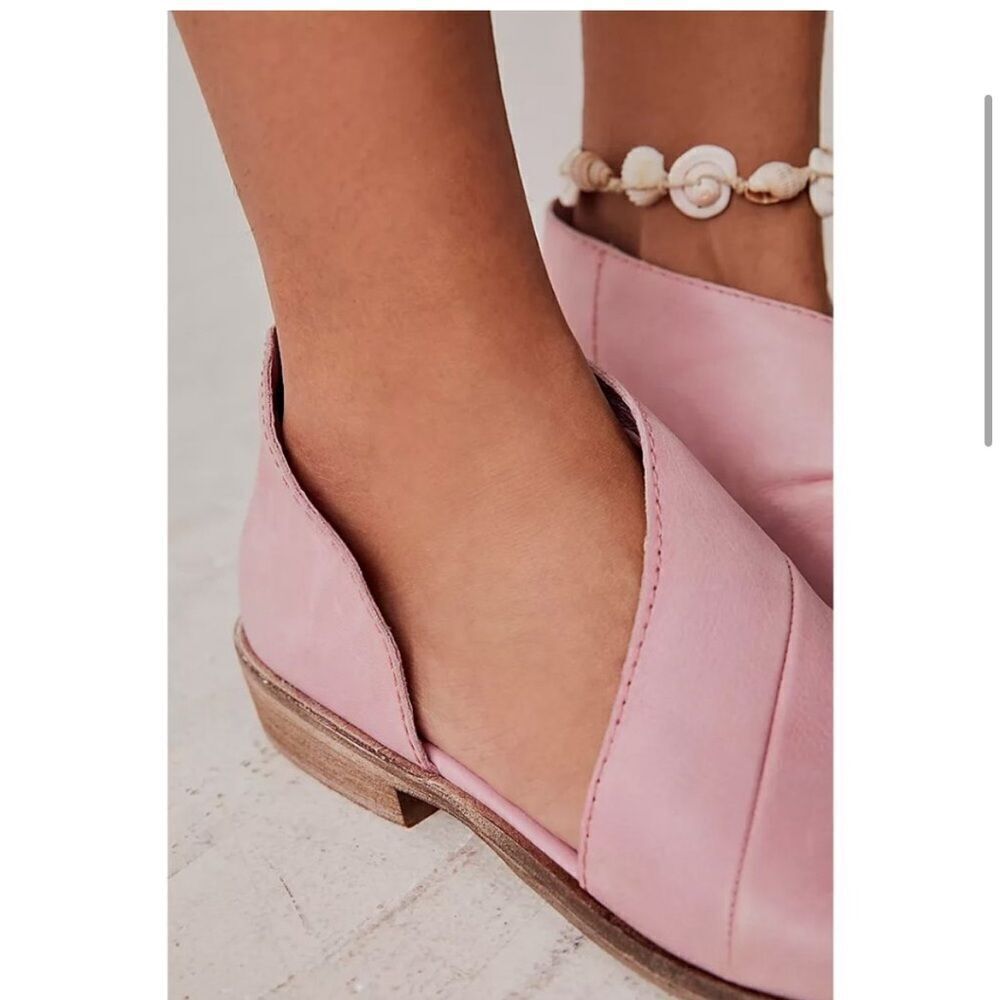 Free People Mount Blanc Pink Leather Sandal in Sz 8.5 (39) New‎ in Box - Picture 3 of 13